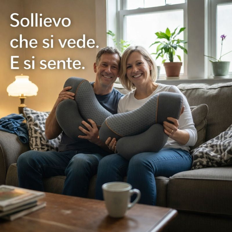 Posturea™ – Cuscino Massaggiante con Calore per Collo e Spalle