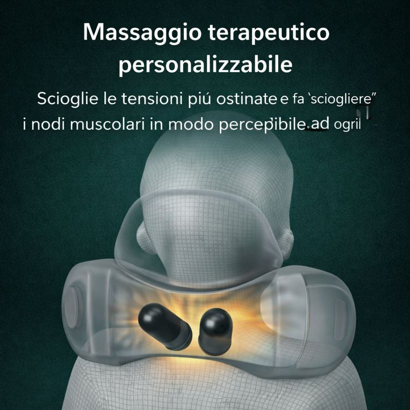 Posturea™ – Cuscino Massaggiante con Calore per Collo e Spalle
