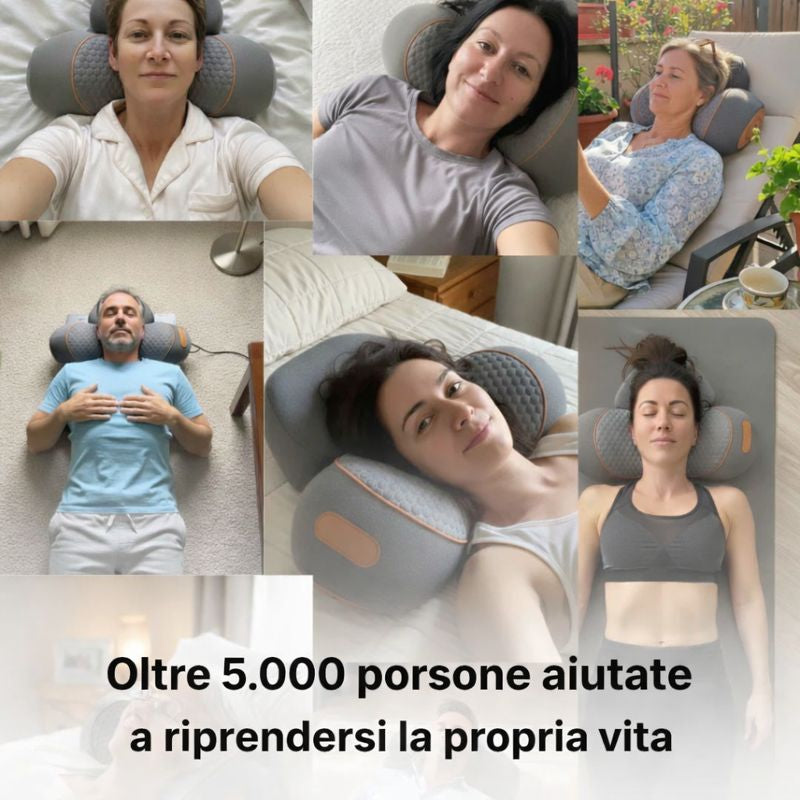 Posturea™ – Cuscino Massaggiante con Calore per Collo e Spalle