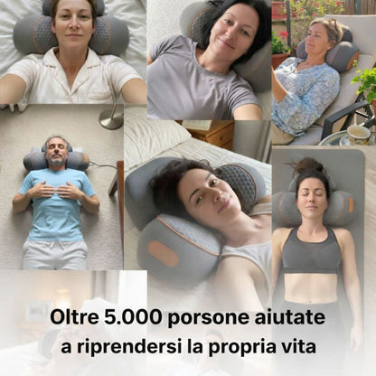 Posturea™ – Cuscino Massaggiante con Calore per Collo e Spalle